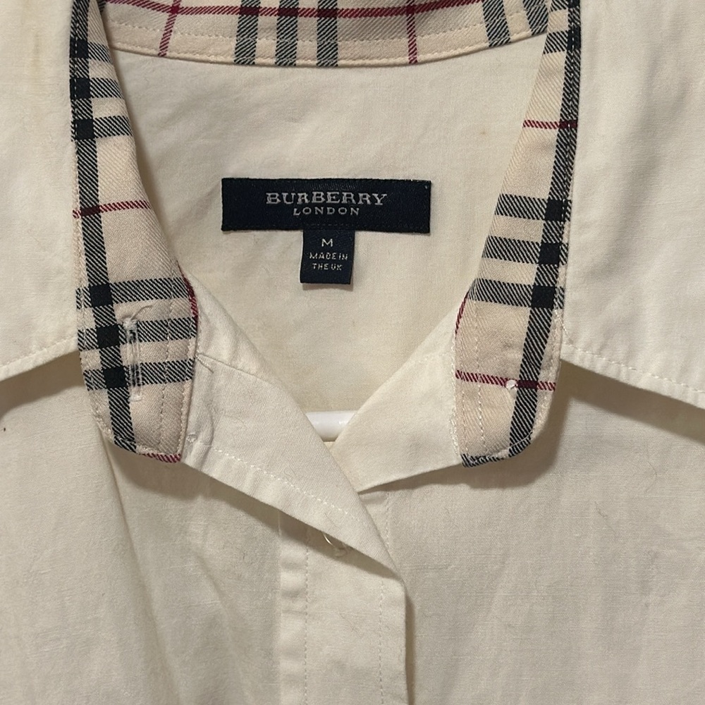 Burberry Medium White Button Down - image 2